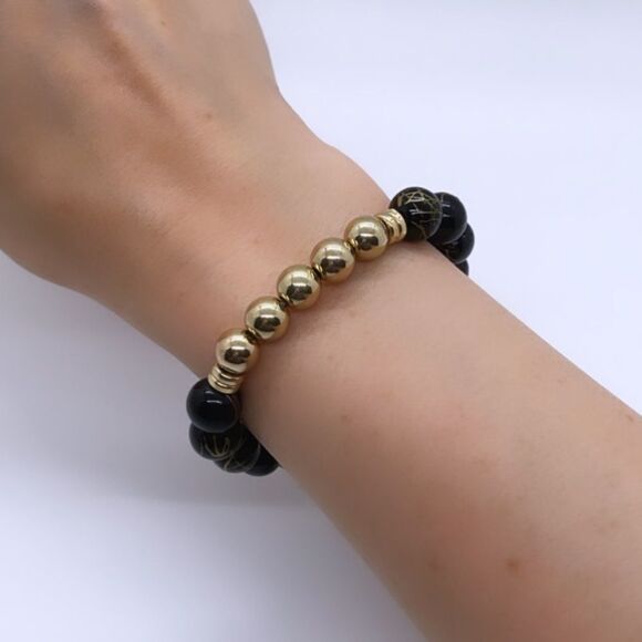 NWT Wool + Pepper Co. Mens B&G Beaded Bracelet - Picture 5 of 5